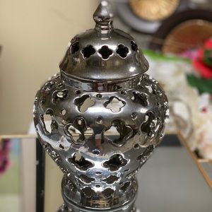 Silver mini ginger jar